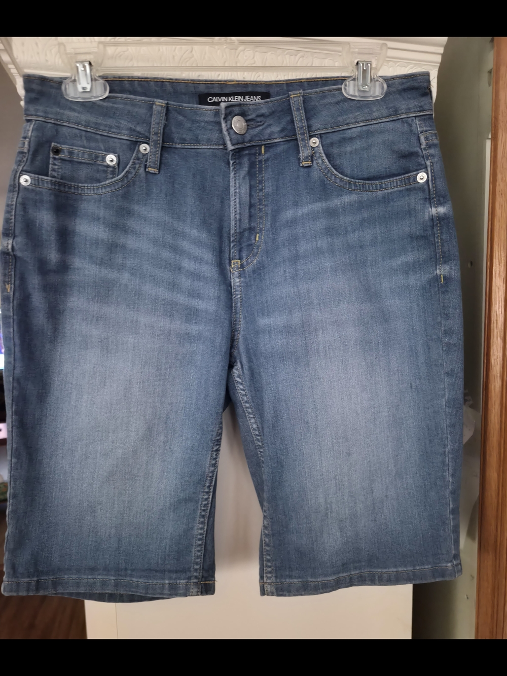 Calvin Klein Jeans Blue Washed Denim Bermuda Shorts